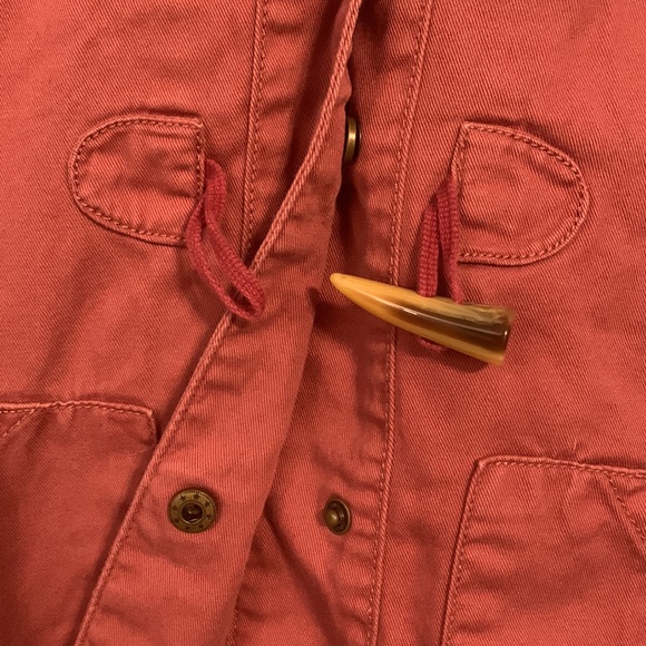 Mossimo Supply Co. Women's Size M Dusty Rose Pink Utility Hooded Jacket Toggles - Picture 4 of 12
